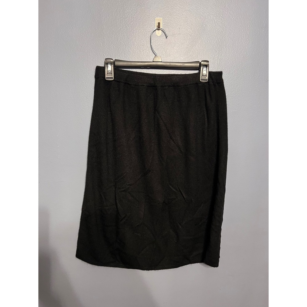 Vintage Jason Maxwell Petite Black Sweater Like Pencil Skirt SZ PL Classic‎